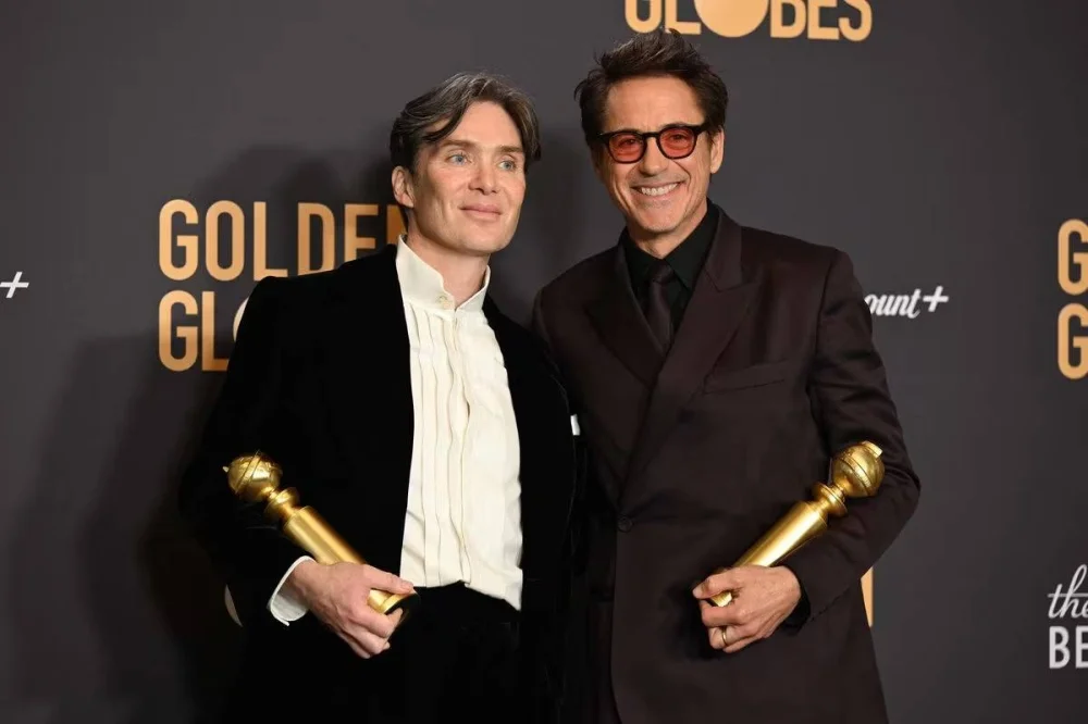 Le Golden Globe du meilleur acteur dans un film dramatique a été remis à Cillian Murphy pour son rôle dans «Oppenheimer», alors que Robert Downey Jr a été sacré pour meilleur second rôle. Ph : AFP