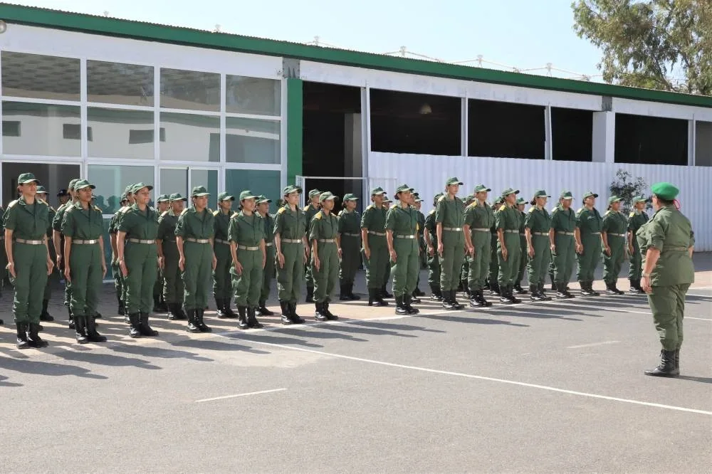 Service militaire : les appelées en formation au centre d'instruction des FAR de Témara.