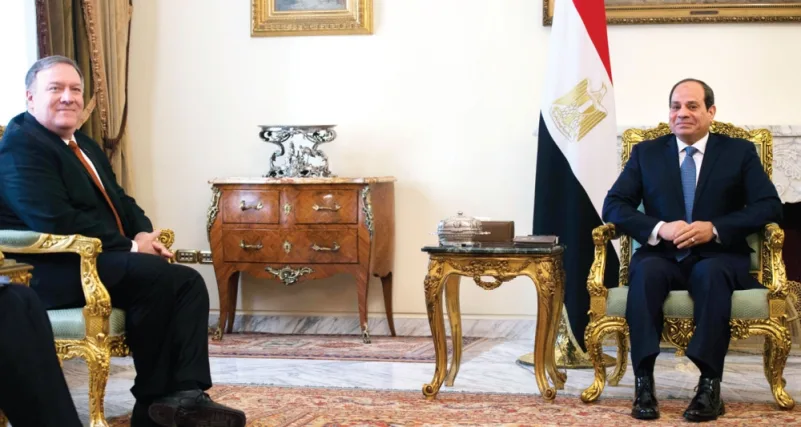 بومبيو يدعو من القاهرة دول المنطقة للتحالف في مواجهة إيران
