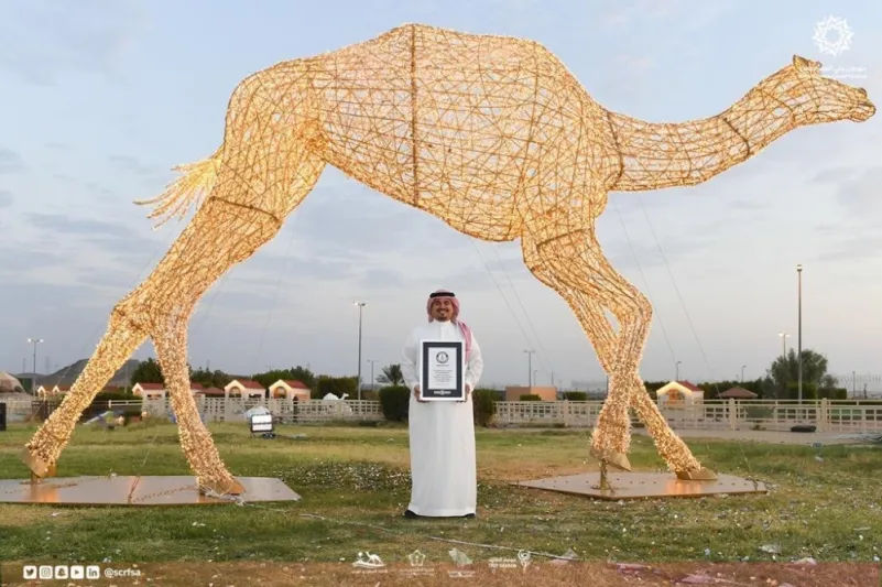 السعودية تدخل "جينيس" باكبر مجسم للهجن في العالم