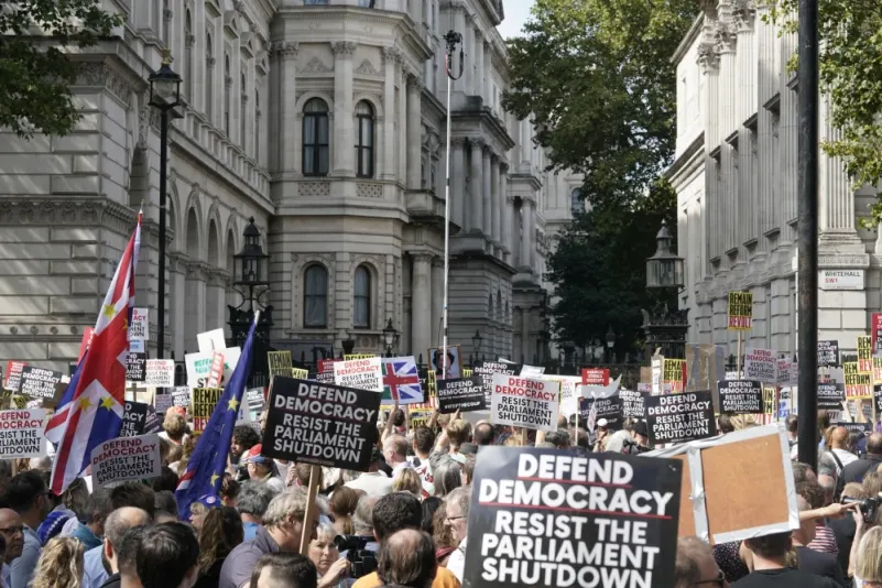 تظاهرات حاشدة في بريطانيا ضد بريكست بلا اتفاق