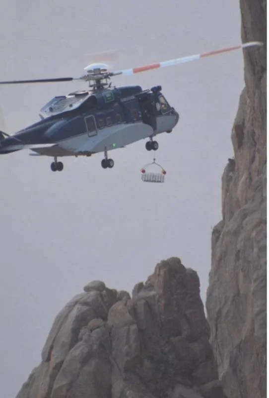 طيران الأمن ينتشل جثة مواطن سقط من مرتفع جبلي