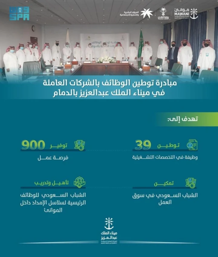 مبادرة لتوطين وظائف الشركات العاملة بميناء الملك عبدالعزيز