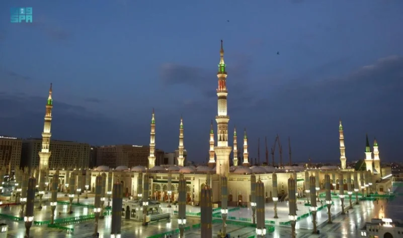 118 ألف وحدة إنارة تشعّ أضواءها في أرجاء المسجد النبوي
