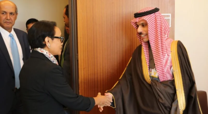 وزير الخارجية يلتقي وزيرة خارجية إندونيسيا