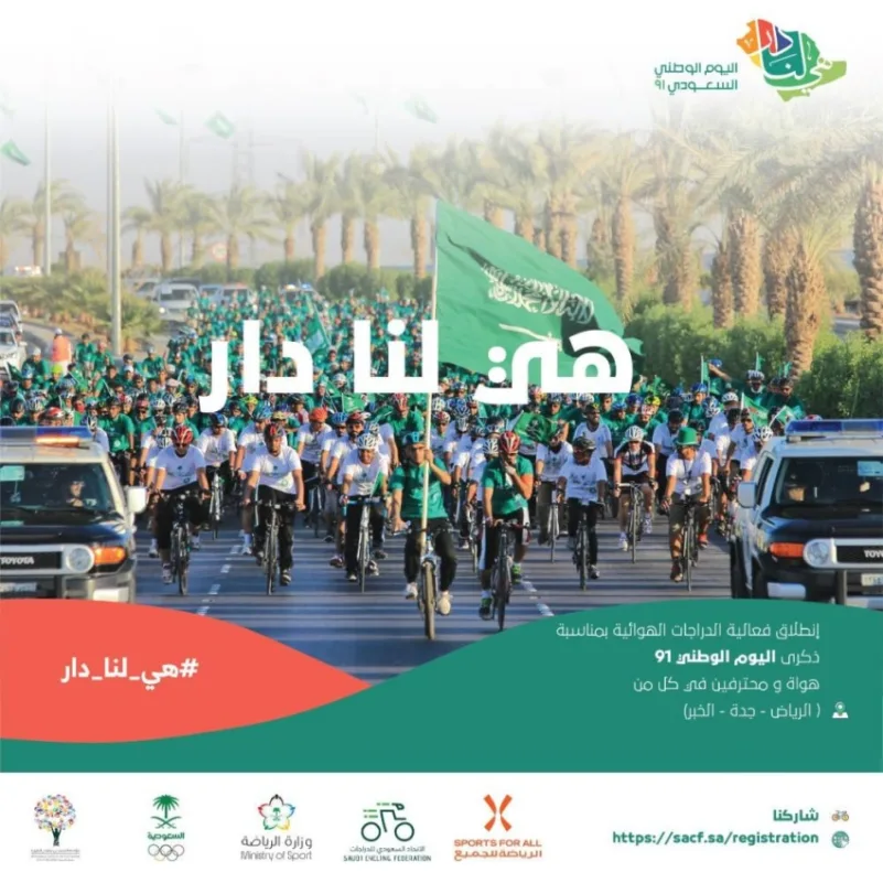 مسيرة الدراجات الهوائية غداً في الرياض وجدة والخبر