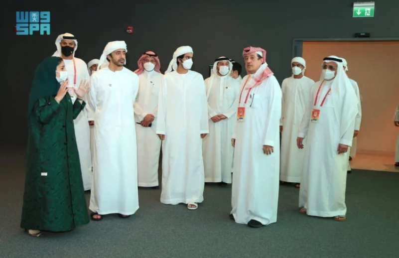 وزير خارجية الإمارات يزور الجناح السعودي في إكسبو 2020