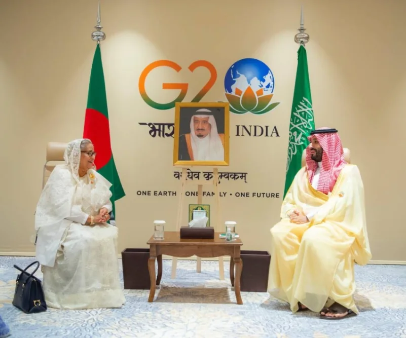 ولي العهد يلتقي رئيسة وزراء بنغلاديش على هامش قمة العشرين