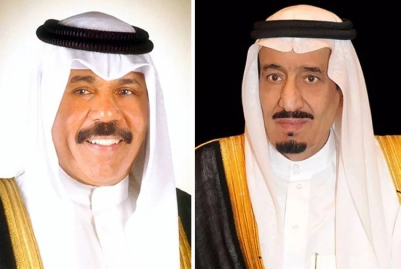 خادم الحرمين يتلقى برقيات تهانٍ من القيادة الكويتية بمناسبة اليوم الوطني