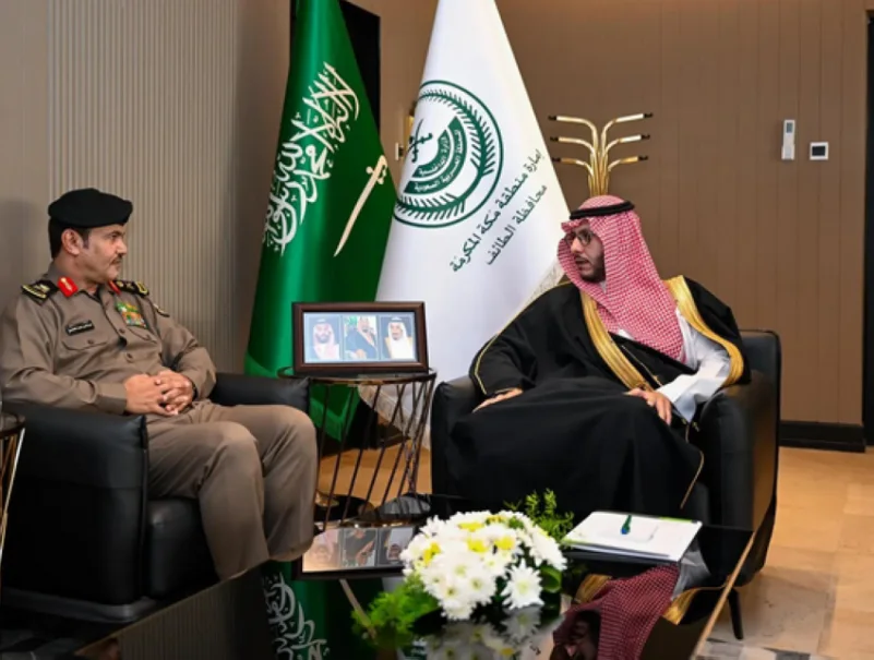 سعود بن نهار يستقبل مدير شرطة محافظة الطائف بالنيابة