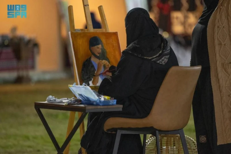 إبداعات الفن التشكيلي في مهرجان محمية الملك سلمان بن عبدالعزيز الملكية بسكاكا