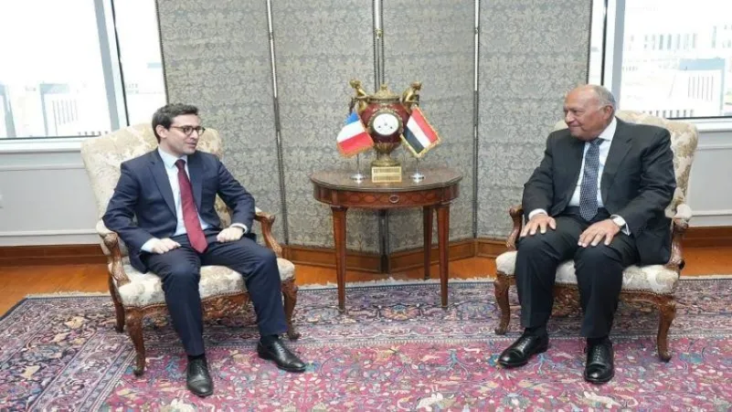 وزيرا خارجية مصر وفرنسا يبحثان تطورات الأوضاع في غزة