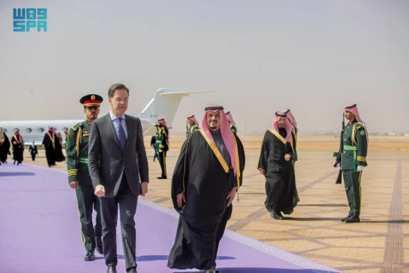 رئيس وزراء مملكة هولندا يصل الرياض