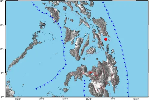 Magnitude-5.0 na lindol, tumama sa Eastern Samar