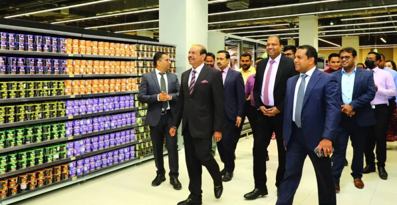 During the tour of LuLu&#039;s Barwa Madinatna store, which was officially opened yesterday.