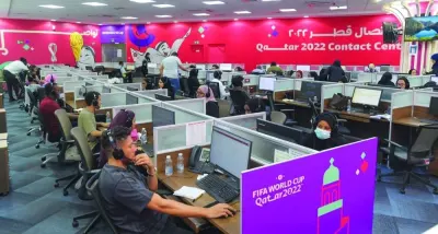 The Qatar 2022 Contact Centre responds to an array of concerns round-the-clock. PICTURES: Ram Chand