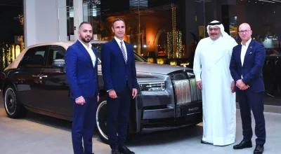  During a tour of Rolls-Royce Motor Cars Doha showroom. PICTURE: Thajudheen 