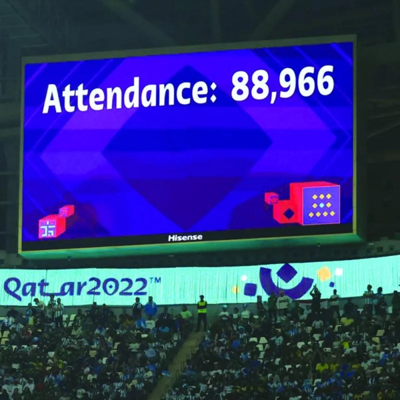 Lusail Stadium records 2nd highest attendance for a World Cup match
