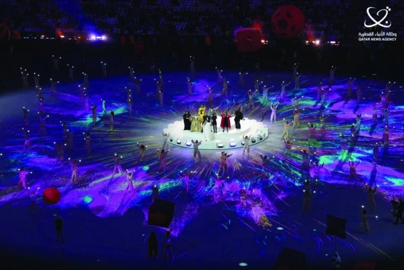 A moment from the closing ceremony of the FIFA World Cup Qatar 2022.