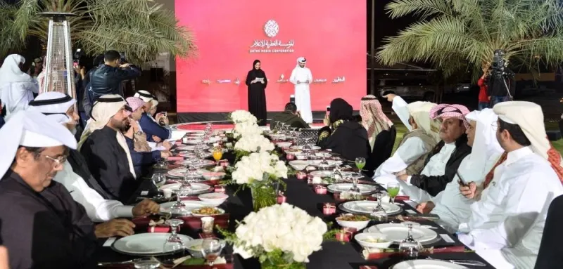 Qatar Media Corporation CEO HE Sheikh Abdul Aziz bin Thani al-Thani and other dignitaries at the event. PICTURE: Shaji Kayamkulam.