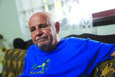 Pepe, former teammate of Pele, during an interview at his home in Socorro, Sao Paulo state, Brazil. (Reuters)