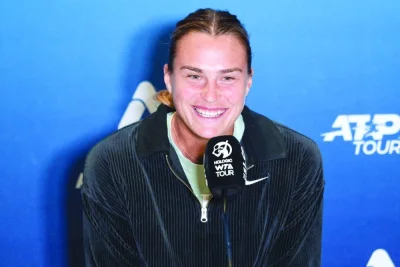 Belarusian Aryna Sabalenka attends a press conference ahead of the ATP Adelaide International tournament in Adelaide. (AFP)