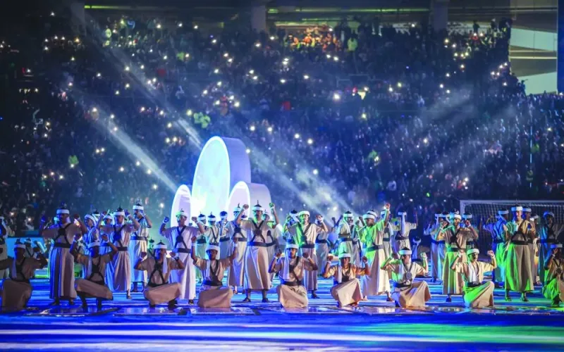 Artists perform during the opening ceremony.