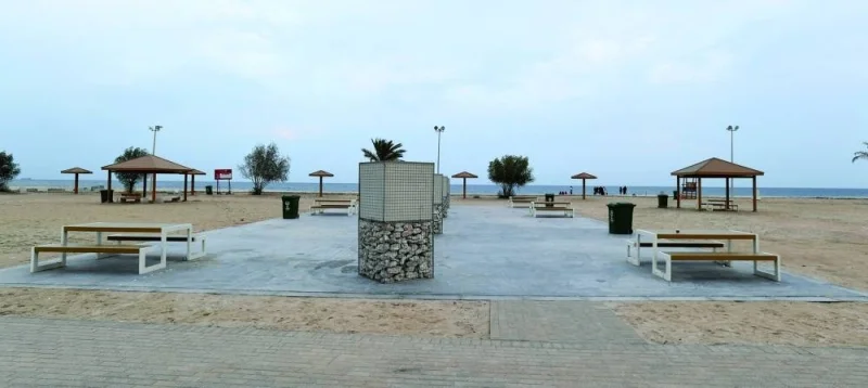 Various sections of Sealine Beach and some of the facilities available there.