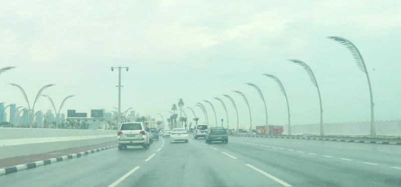 Overcast conditions in Doha Saturday