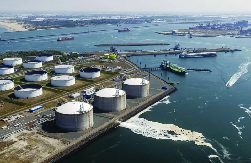 The Liquid Natural Gas (LNG) terminal on the Maasvlakte in Rotterdam. Cratering natural-gas prices thanks to warm winter weather are raising the odds that the eurozone’s inflation scourge will ease sooner than anticipated.
