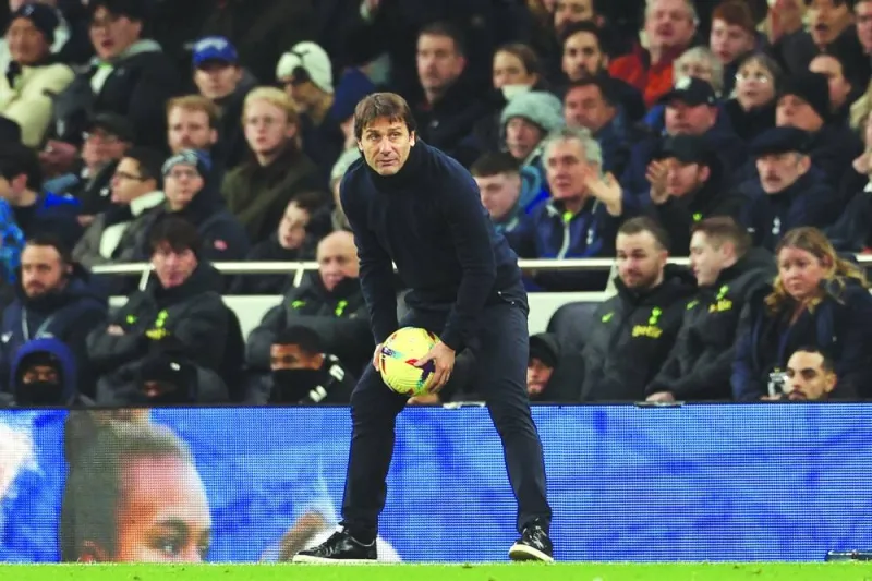 Tottenham Hotspur’s Italian head coach Antonio Conte. (AFP)