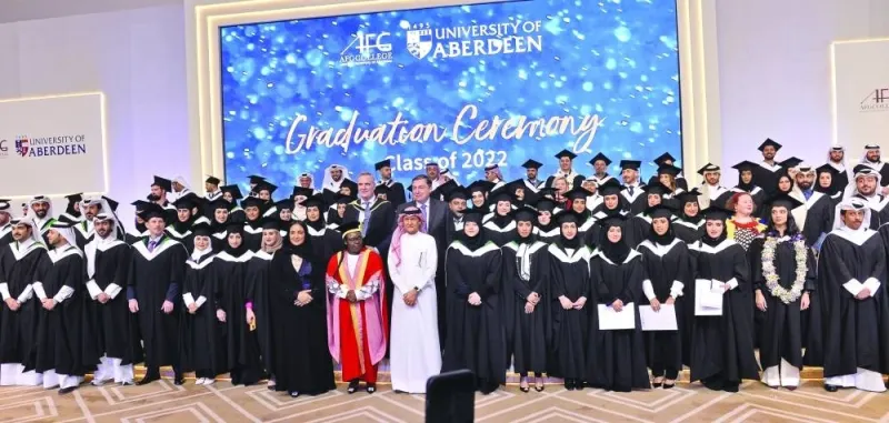Graduates with Dr Sheikha Aisha and other guests. PICTURE: Shaji Kayamkulam