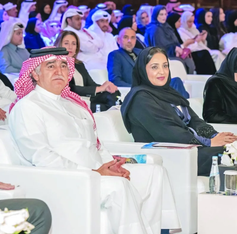 Dr Sheikha Aisha bint Faleh al-Thani and Sheikh Nawaf bin Nasser al-Thani at the graduation ceremony. (Supplied picture)