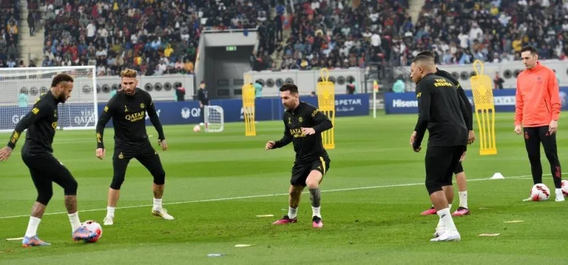 Led by superstars Lionel Messi, Kylian Mbappa and Neymar, the PSG players trained in front of the fans for close to two hours. PICTURE: Shaji Kayamkulam 