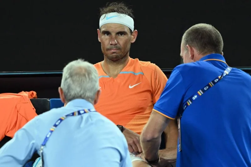 "I have carried out medical tests after the defeat yesterday," the 22-time Grand Slam winner said, adding that they showed "a grade two lesion in the iliacus psoas of the left leg" (AFP)
