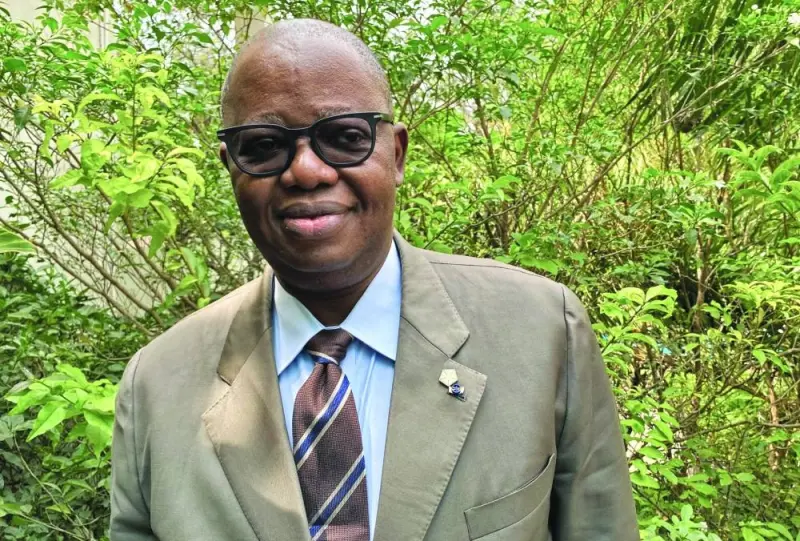 Gabonese Foreign Minister Michael Moussa Adamo.