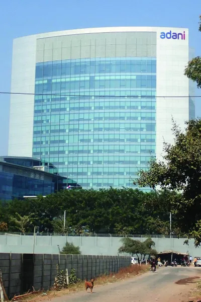 A general view of the Adani Group headquarters in Ahmedabad. Adani Enterprises shares plunged yesterday as a scathing report by a US short seller triggered a massive selloff in the conglomerate's listed firms, casting doubts on the company's record .45bn secondary offering.
