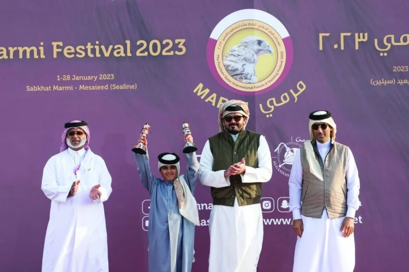 HE Sheikh Joaan crowns the winners of the Qatar International Falconry and Hunting Festival
