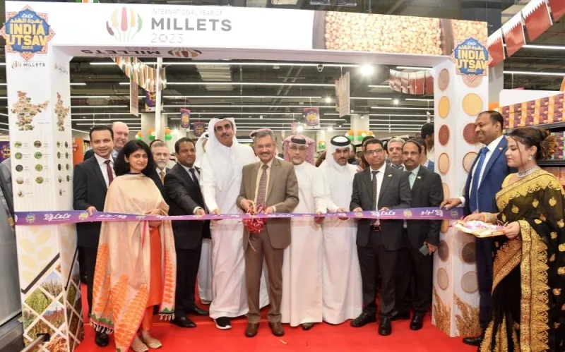 Indian ambassador Dr Deepak Mittal leads the ribbon-cutting ceremony to commemorate the UN&#039;s declaration of 2023 as the ‘International Year of Millets&#039;. PICTURE: Shaji Kayamkulam