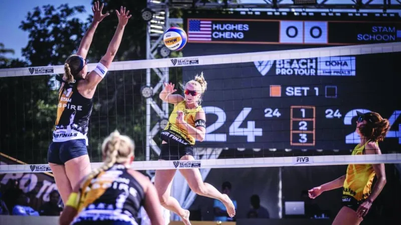 9 Beach Pro Tour Finals champions Kelly Cheng and Sara Hughes of the United States will be hoping for second successive win in Doha.