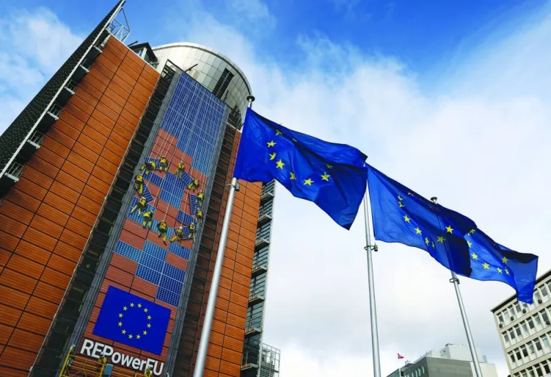European Union flags flutter outside the EU Commission headquarters, in Brussels early this month. Fiscal discipline is essential for euro stability, and for financial and macroeconomic stability in the EU more broadly. (Reuters)