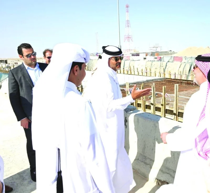 HE the Prime Minister and Minister of Interior Sheikh Khalid bin Khalifa bin Abdulaziz al-Thani during his inspection visit Thursday. He was accompanied by a number of ministers and senior officials.
