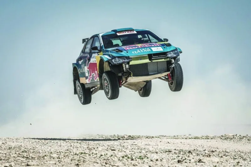Nasser Saleh al-Attiyah in flying form during the Qatar International Rally on Friday.