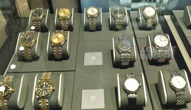 A range of watches displayed at the TUDOR booth. PICTURE: Shaji Kayamkulam.