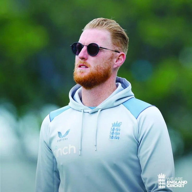 England captain Ben Stokes arrives for a training session in Wellington prior to the second Test against New Zealand. 