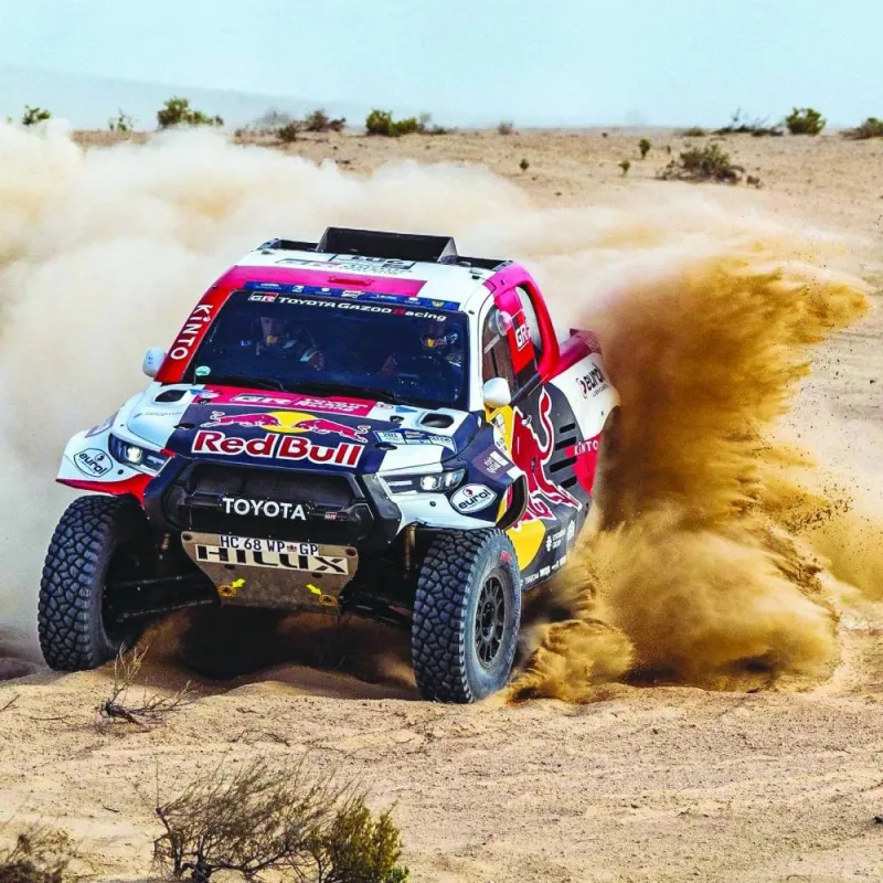 Qatari legend Nasser al-Attiyah took an early lead in the Abu Dhabi Desert Challenge on Sunday.