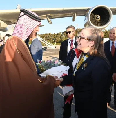 Tunisian Prime Minister Najla Bouden Romdhane receives HE the Prime Minister and Minister of Interior Sheikh Khalid bin Khalifa bin Abdulaziz Al-Thani at Tunis-Carthage International Airport.