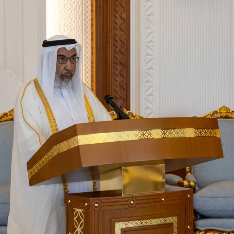 HE Ghanem bin Shaheen bin Ghanem Al Ghanem as Minister of Endowments and Islamic Affairs.