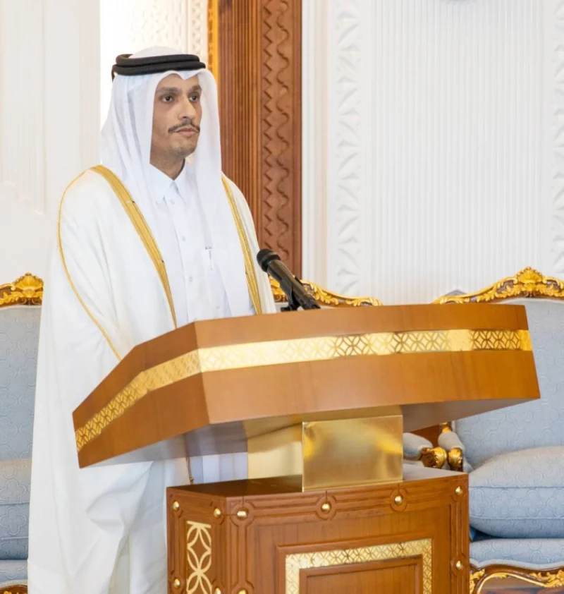 HE Sheikh Mohammed bin Abdulrahman Al-Thani as Prime Minister and Foreign Minister.