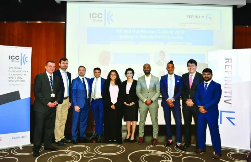 The International Chamber of Commerce Qatar (ICC Qatar), in collaboration with Refinitiv held a seminar on the ‘Oil and Gas Market Outlook for 2023’ at Qatar Chamber yesterday.